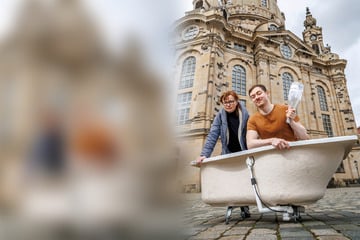 Dresden: Dem Klima zuliebe: Schampusbad vor der Frauenkirche