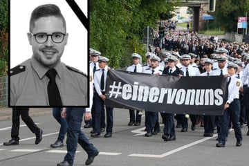 Riesiger Trauermarsch: Letztes Geleit für getöteten Polizisten