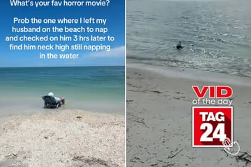 Viral Video of the Day for July 15, 2025: Wife leaves husband napping – and returns to find him in the ocean!