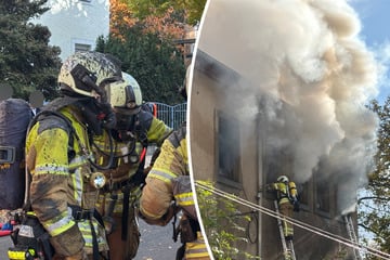 Dresden: Rauchwolke über Dresden-Trachau: Feuerwehr findet Leiche in brennendem Wohnhaus
