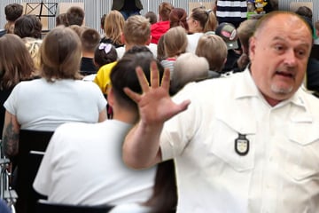 Leipzig: Leipzigs Polizei-Boss mittendrin: Hunderte Kinder übernehmen Stadtbibo! Was war da los?