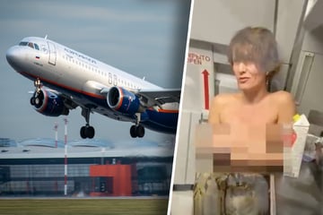 Betrunkene Frau zieht sich im Flugzeug halb nackt aus, pöbelt und schreit: "Ich will rauchen!"