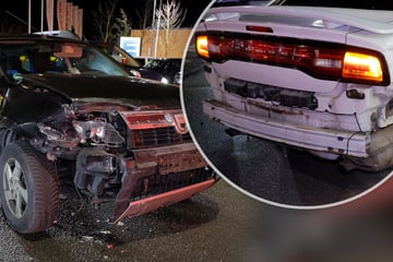 Crash in Chemnitz: Dacia kracht mit US-Auto zusammen