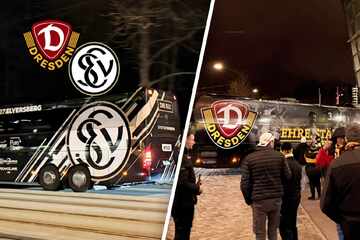 Dynamo gegen Elversberg live: Die Team-Busse treffen ein