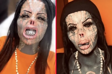 Tattooed woman who cut her nose off shares shocking before-and-after photos