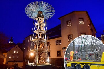 Sommerpause? Deshalb wurde diese Weihnachtspyramide im Erzgebirge abtransportiert