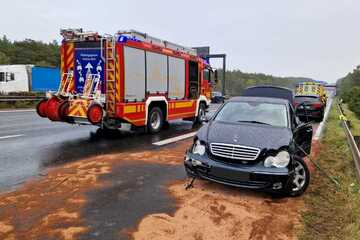 Unfall A: Mercedes kracht auf A10 gegen Tiertransport