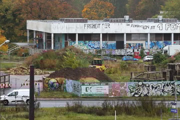 Dresden: Nicht ganz dicht: Durchs Dach der Robotron-Kantine dringt Wasser