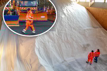 Riesige Salz-Berge und Pflug-Probefahrten: So rüstet sich Sachsen für den Wintereinbruch