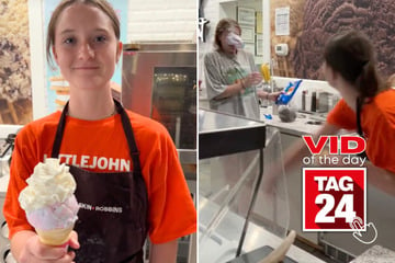 viral videos: Viral Video of the Day for October 26, 2024: Girl chucks ice cream at coworker: "I'm so sorry about that"