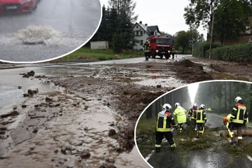 Extreme Gewitter und Starkregen ziehen durchs Erzgebirge: Zahlreiche Straßen überschwemmt