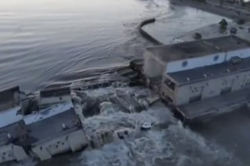 80 Orten droht Überschwemmung, Tausende in Gefahr: Staudamm in Ukraine nach Explosion eingebrochen