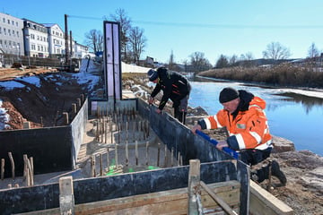 So läuft der Bau der Hochwasserschutzanlage in Döbeln