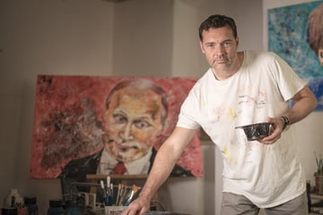 Dresden: Putin, Trump und Merkel: Dresdner Maler zeigt die Grimassen der Macht