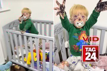 viral videos: Viral Video of the Day for August 2, 2025: Toddler covers himself with permanent marker in bedtime disaster!