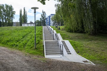 Chemnitz: "Gammel-Treppe" im Chemnitzer Heckert sieht jetzt richtig schick aus