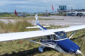 Bruchlandung bei Premiere auf Helgoland: Cessna aus Dresden in den Sand gesetzt