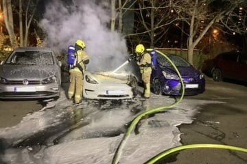 Berlin: Tesla brennt in Marzahn lichterloh
