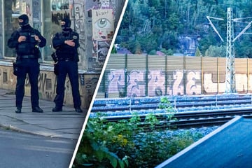 Groß-Razzia in Dresdner Neustadt wegen Riesen-Graffiti: Polizei gibt neue Details preis