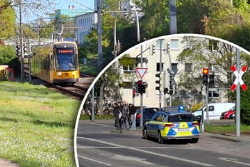 Radfahrer in Dresden von Straßenbahn erfasst