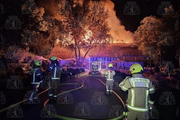 Berlin: Großbrand im Englischen Garten: Teehaus steht in Flammen