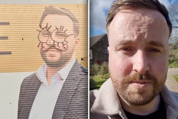Makler sieht verschmiertes Plakat von sich: Was er dann tut, hat niemand erwartet