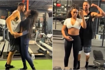 Megan Thee Stallion gets physical with NBA boo Klay Thompson in viral workout