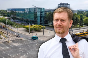 Dresden: Weil Kretschmer Verbrenner-Aus einen "Irrweg" nannte: Klimaaktivisten legen Straßburger Platz lahm