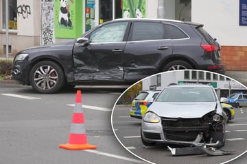 Unfall am Technischen Rathaus: Audi und VW krachen zusammen