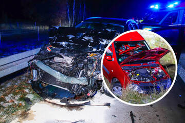 Unfall A: Heftiger Crash auf A10: 84-Jähriger in Dacia eingeklemmt und schwer verletzt
