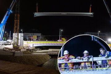 Letztes Bauteil für neue Elsterbrücke installiert