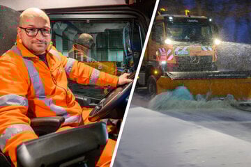 Chemnitz: Räum-Einsatz in Chemnitz: ASR-Winterhelden trotzen Schneesturm "Elli"