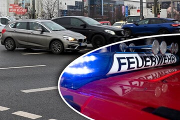 Dresden: Dresdner Feuerwehr will Brand löschen: Plötzlich fährt Auto in Einsatzstelle