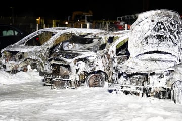 Drei Autos brennen lichterloh: Polizei vermutet "Vandalismus und Brandstiftung"