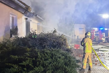 Dachstuhl brennt lichterloh: Vier Menschen verletzt, drei Hunde sterben