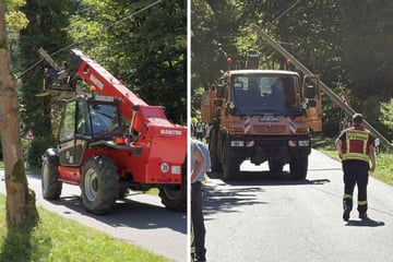 Straße dicht! Feuerwehr rückt wegen gekipptem Laternenmast aus
