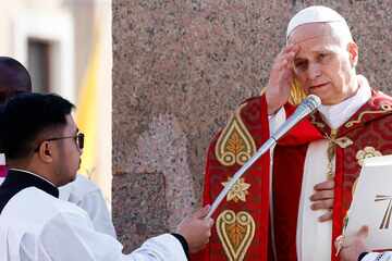 God "does not listen to the prayer of those who wage war," laments Pope Leo in Palm Sunday address