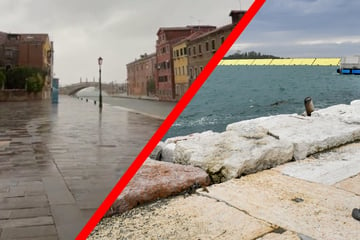 Höchste Warnstufe, Flutschutztore aktiviert: Unwetter überrollt Venedig