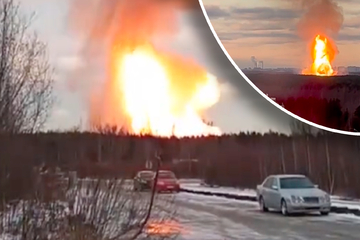 Gas-Pipeline explodiert! Gigantische Feuersäule verunsichert Einwohner von St. Petersburg