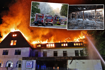 Ein Verletzter bei Großbrand im Landkreis Zwickau: Flammen zerstören ehemalige Diskothek