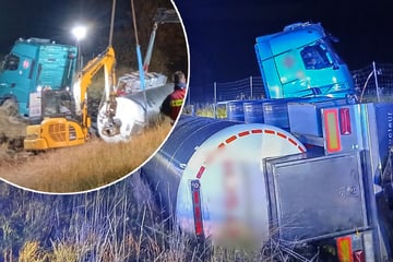 Unfall A72: Tödlicher Unfall bei Chemnitz: Lkw-Fahrer stirbt, A72 stundenlang gesperrt