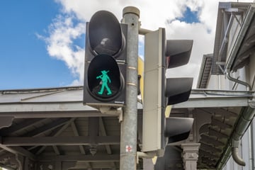 Dresden: Rauchende Colts an der Straße: An dieser Ampel wacht nun ein Cowboy
