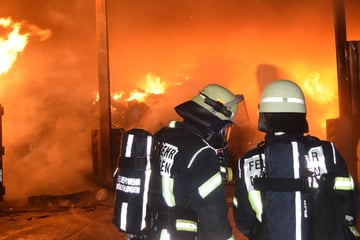 Feuer-Inferno in Abfall-Halle: Riesiger Schaden