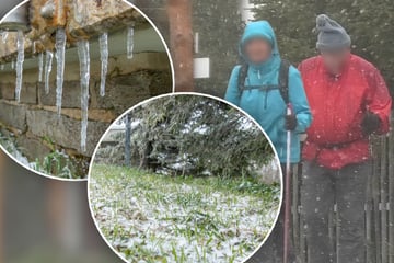 Schnee und Eiszapfen: Der Winter meldet sich in Sachsen zurück