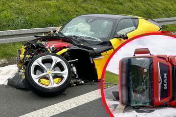 Unfall A3: Ferrari und Polestar krachen gegen Lkw: Dutzende Gaffer filmen Unfall auf A3