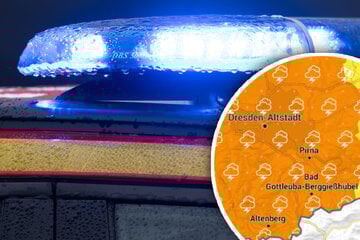 Dresden: Unwetter fegt über Dresden hinweg: Feuerwehr im Einsatz