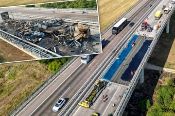 Unfall A38: Nach Unfall mit heftigen Explosionen: A38 wird wieder freigegeben