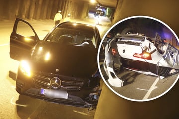 Wenn sich zwei Suff-Fahrer begegnen: Schwerer Unfall vor Tunnel