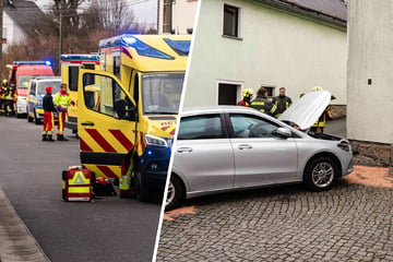 Mercedes-Fahrer knallt gegen Bäckerei und zerquetscht Frau!