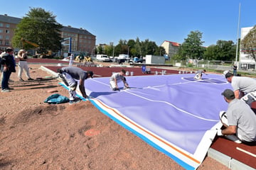 Chemnitz: Chemnitz: Basketballplatz im Konkordiapark bekommt Spezialbelag